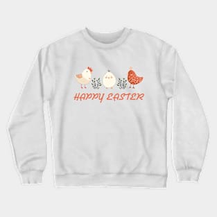 Happy easter chickens egg Crewneck Sweatshirt